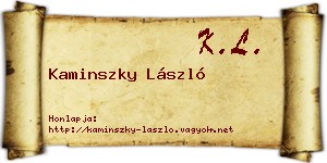 Kaminszky László névjegykártya