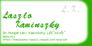 laszlo kaminszky business card